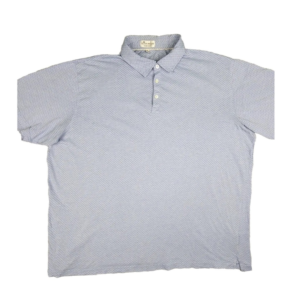 Peter Millar Polo‎ Shirt Crown Soft  XXL Dotted All Over Print